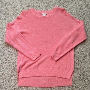 J. Crew Pink Crew Neck Sweater Fine Gauge Knit